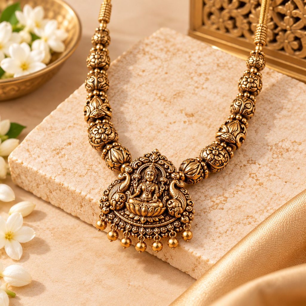 Royal Temple Lakshmi Kasu Mala Choker